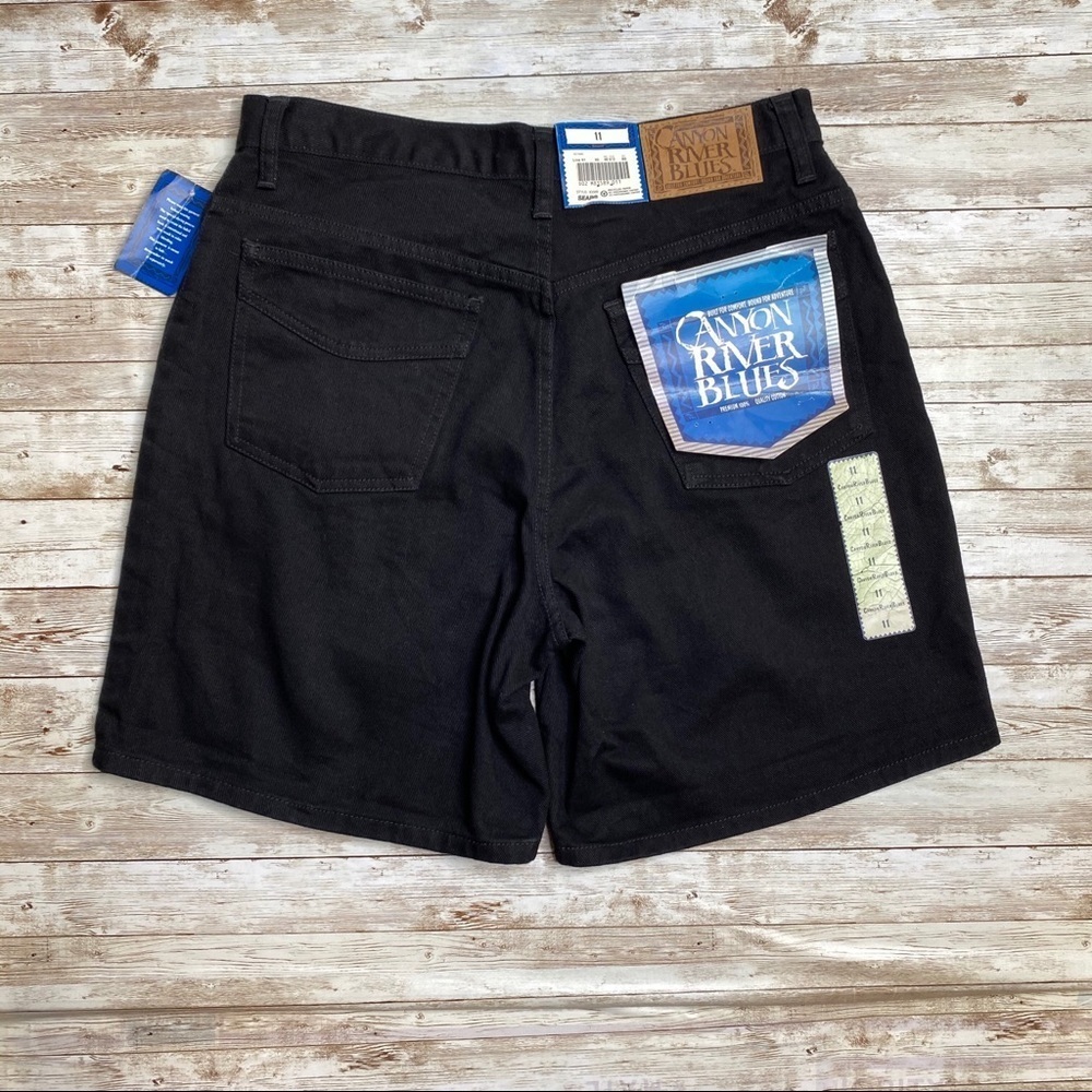 Vintage Black High Waisted Mom Jean Shorts
